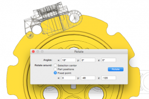 First tread rotated 18˚.